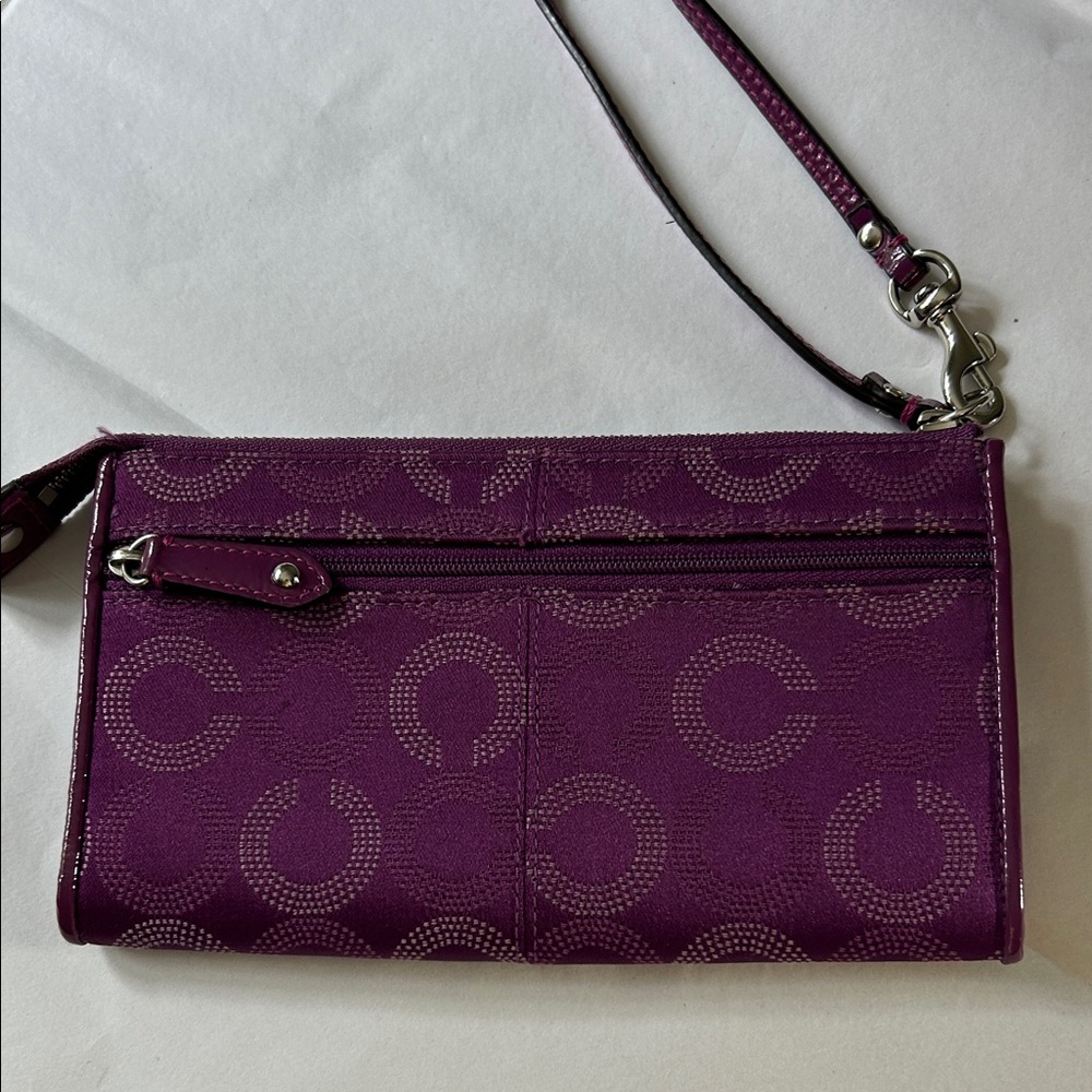 Coach Purple Wallet Wristlet - Picture 5 of 11